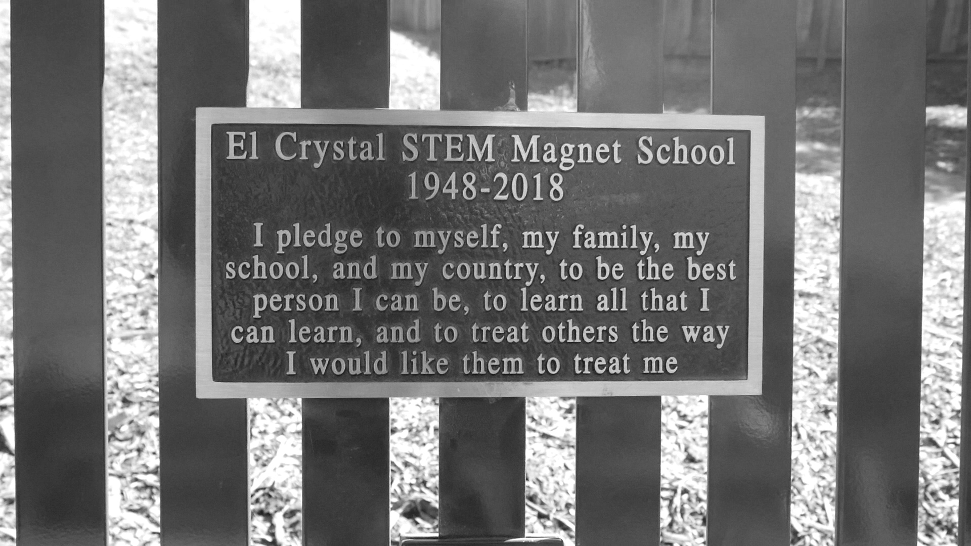 El Crystal STEM Magnet School commemorative plaque